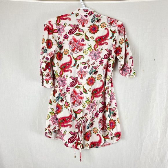 Paisley Printed Babydoll Blouse - Picture 3 of 13